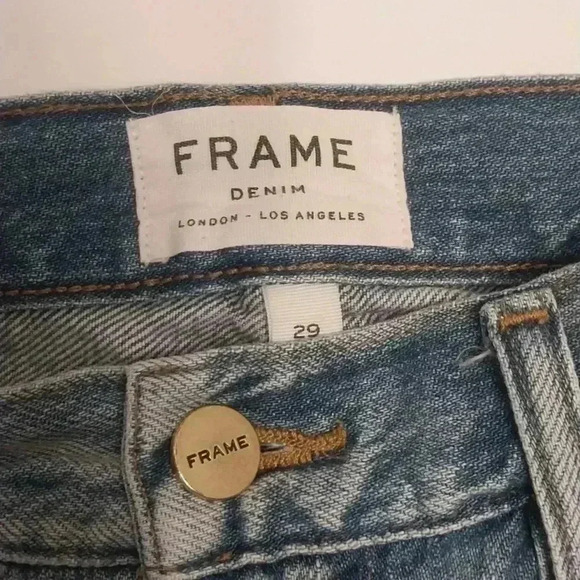 Frame Le Denim Mini Skirt Cowgirl Wesrern Boho Rustic Academia Size 00 - Picture 4 of 7